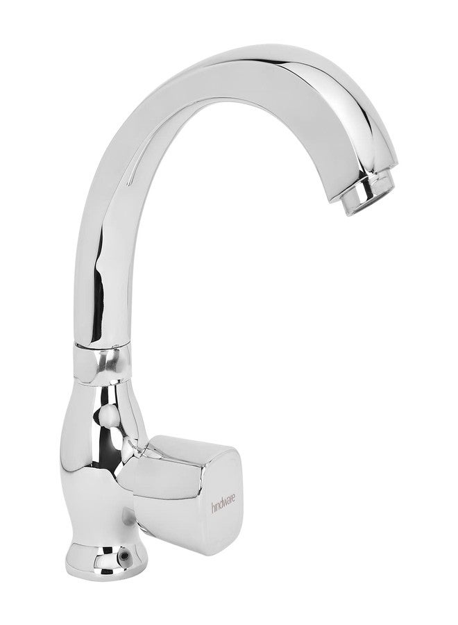 Hindware F740034CP Dove Sink Tap for Kitchen with Swivel (Deck Mounted), Brass with Chrome Finish - Image 1
